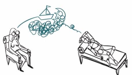 Ilustração artística representando o processo terapêutico